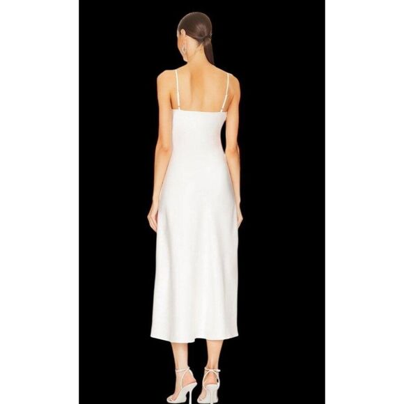 Large Off White Feather Kimi Midi Slip Dress Sleeveless Party NWT Line and Dot - Picture 2 of 4